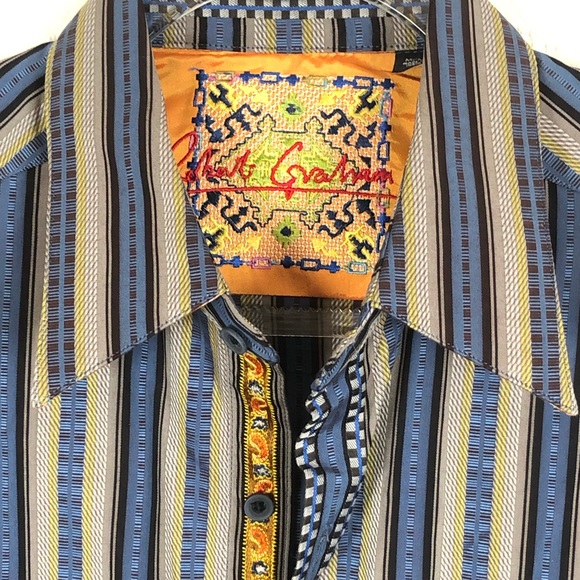 Robert Graham flip cuff button up shirt size Med. - Picture 3 of 8